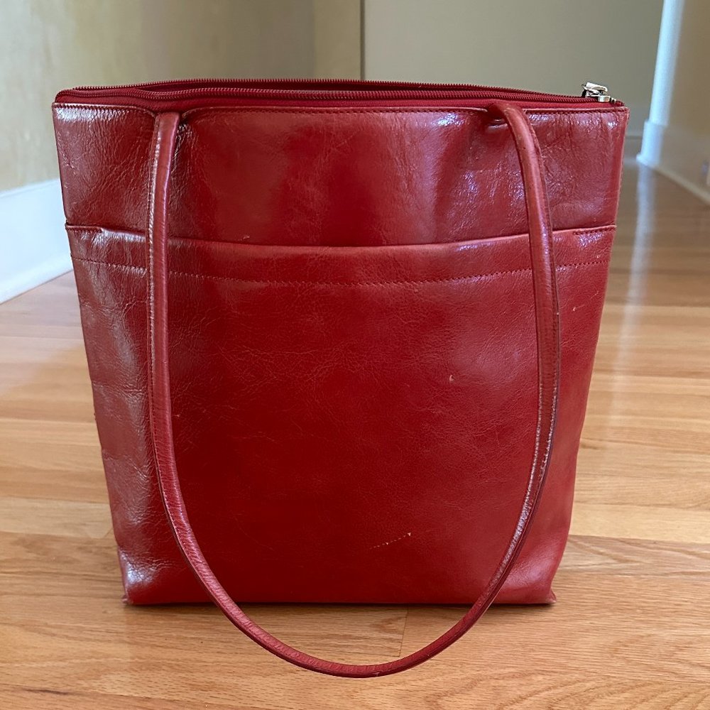 Hobo International Red Leather Tote Shoulder Bag
